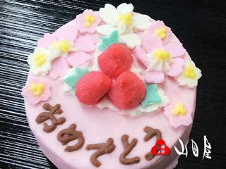 お誕生日 丸型かまぼこケーキ例
